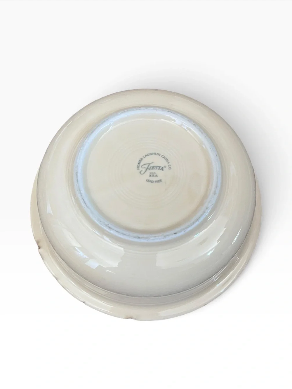 Fiesta Classic Rim Extra Large Cream Serving Bowl 2.5 Quarts Homer Laughlin XXA